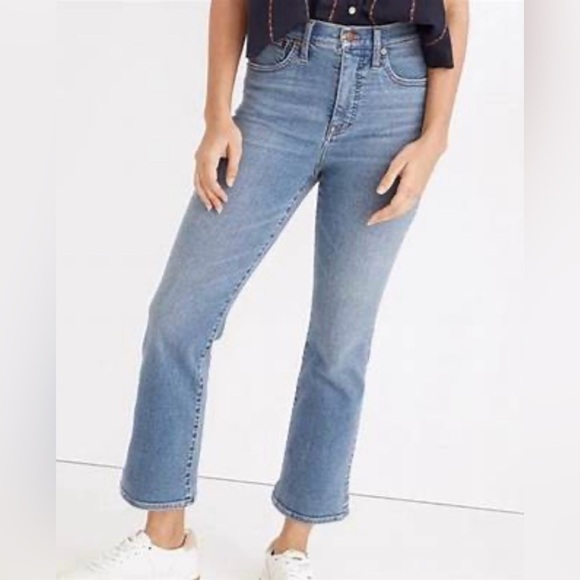 Madewell Cali Demi Boot Cut Women’s Stretch Denim Jeans High Rise Style ND553 25 - Picture 1 of 13